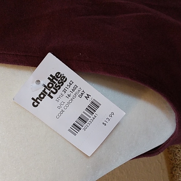 Charlotte Russe tank top with side ties and button back collar - Picture 5 of 5